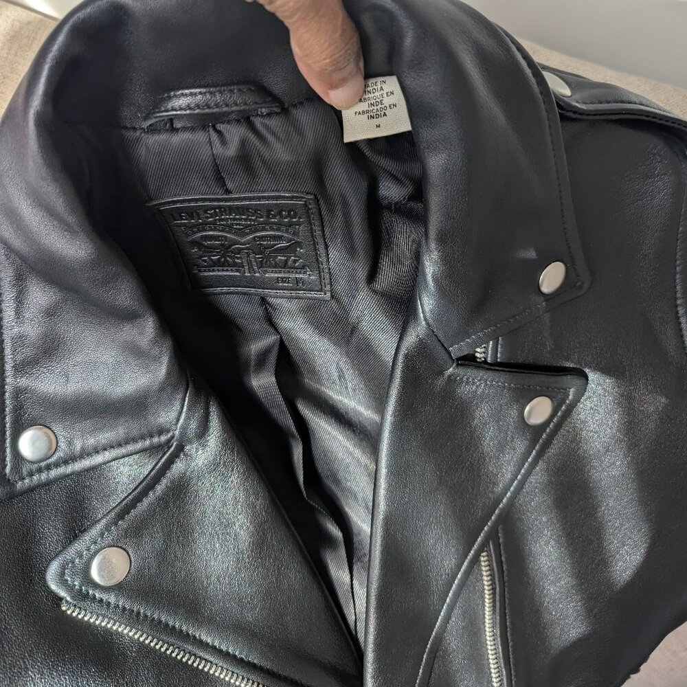 Levi's Sheep Leather Moto Jacket - Picture 9 of 13